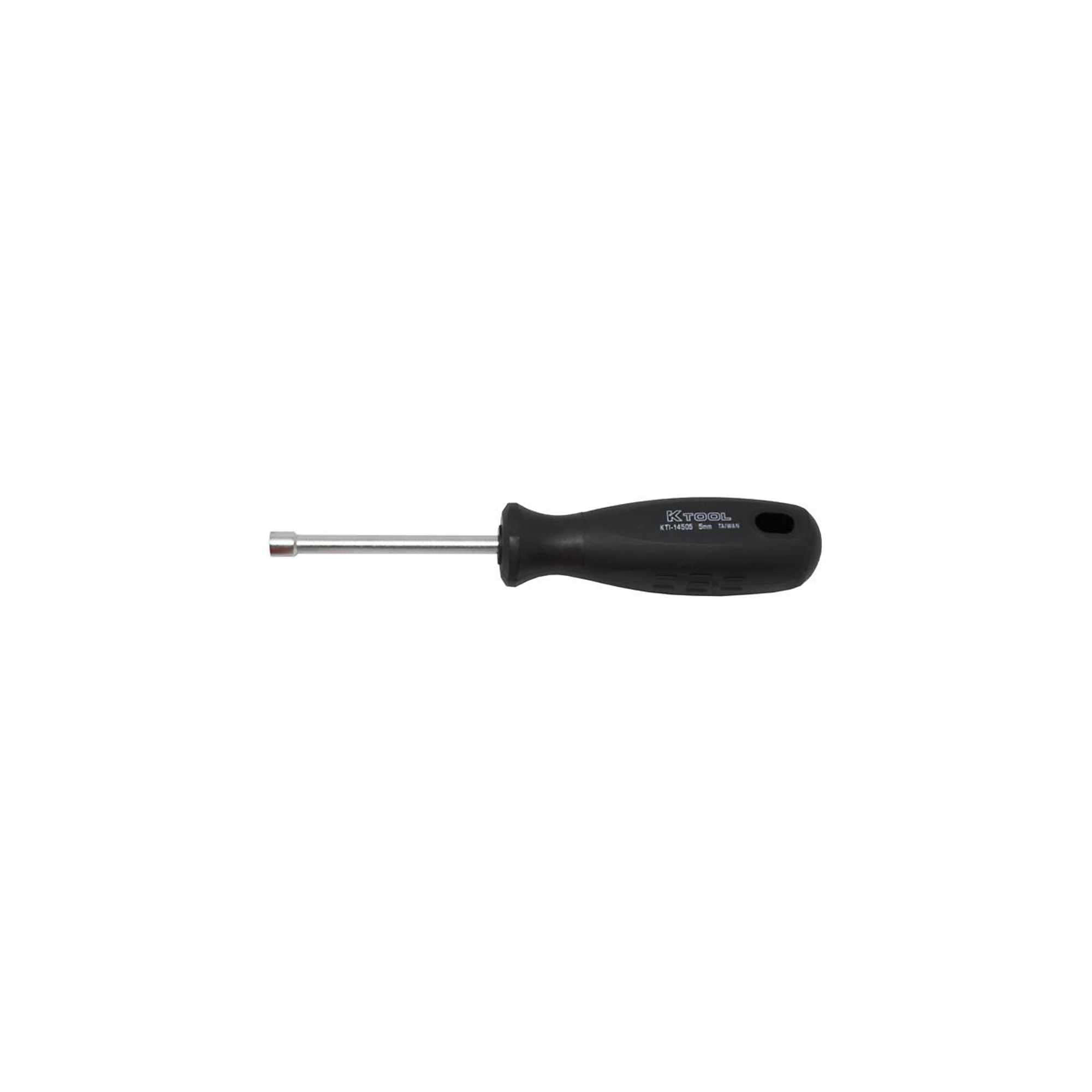 K Tool International Metric Nut Driver — 5mm x 75mm, Soft-Grip Handle, Alloy Steel, Model# KTI14505